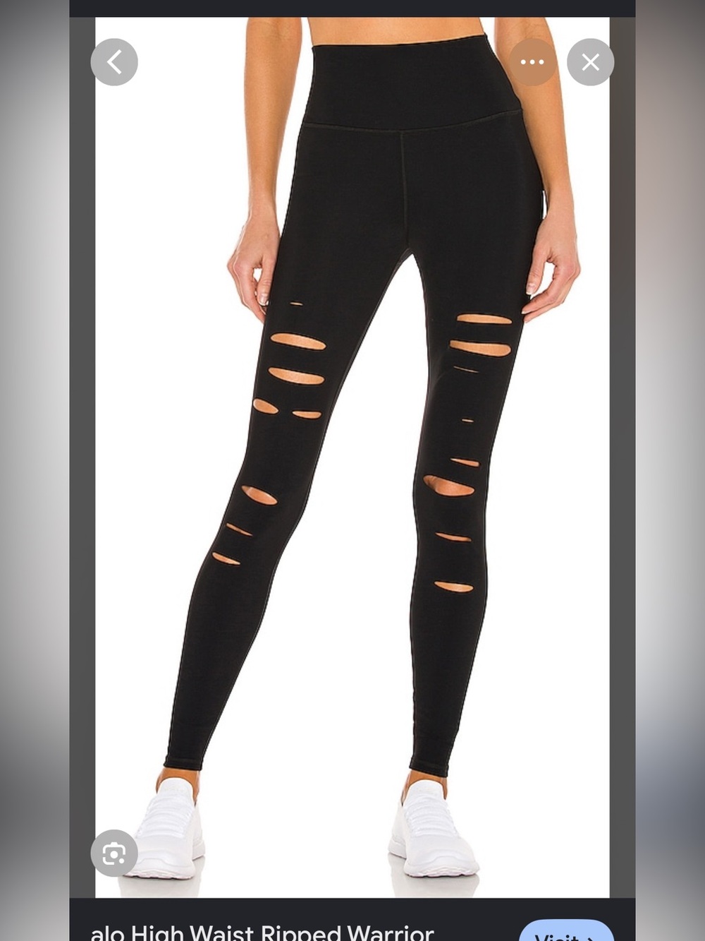 NWOT Alo ripped warrior leggings